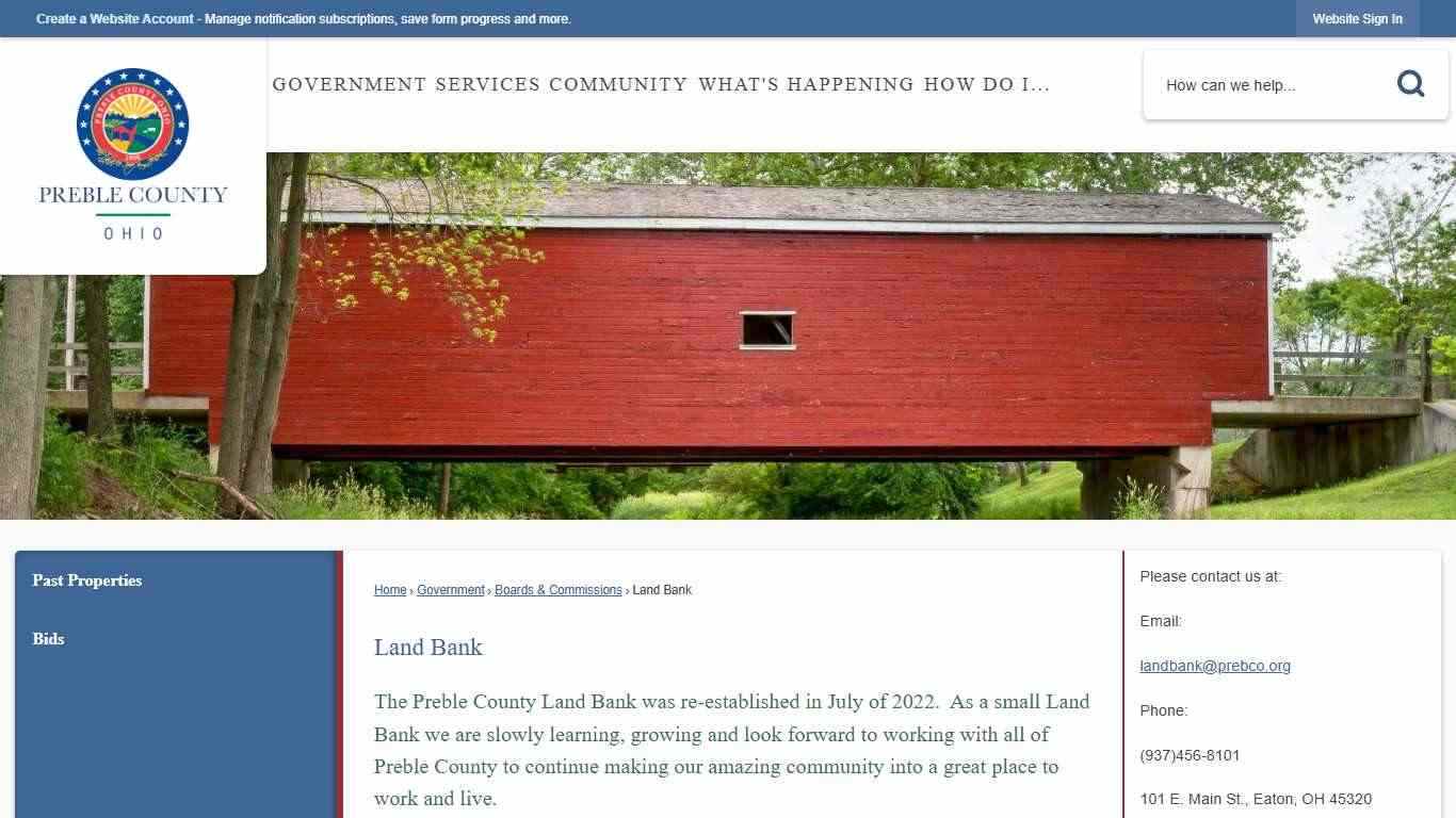 Land Bank | Preble County, OH