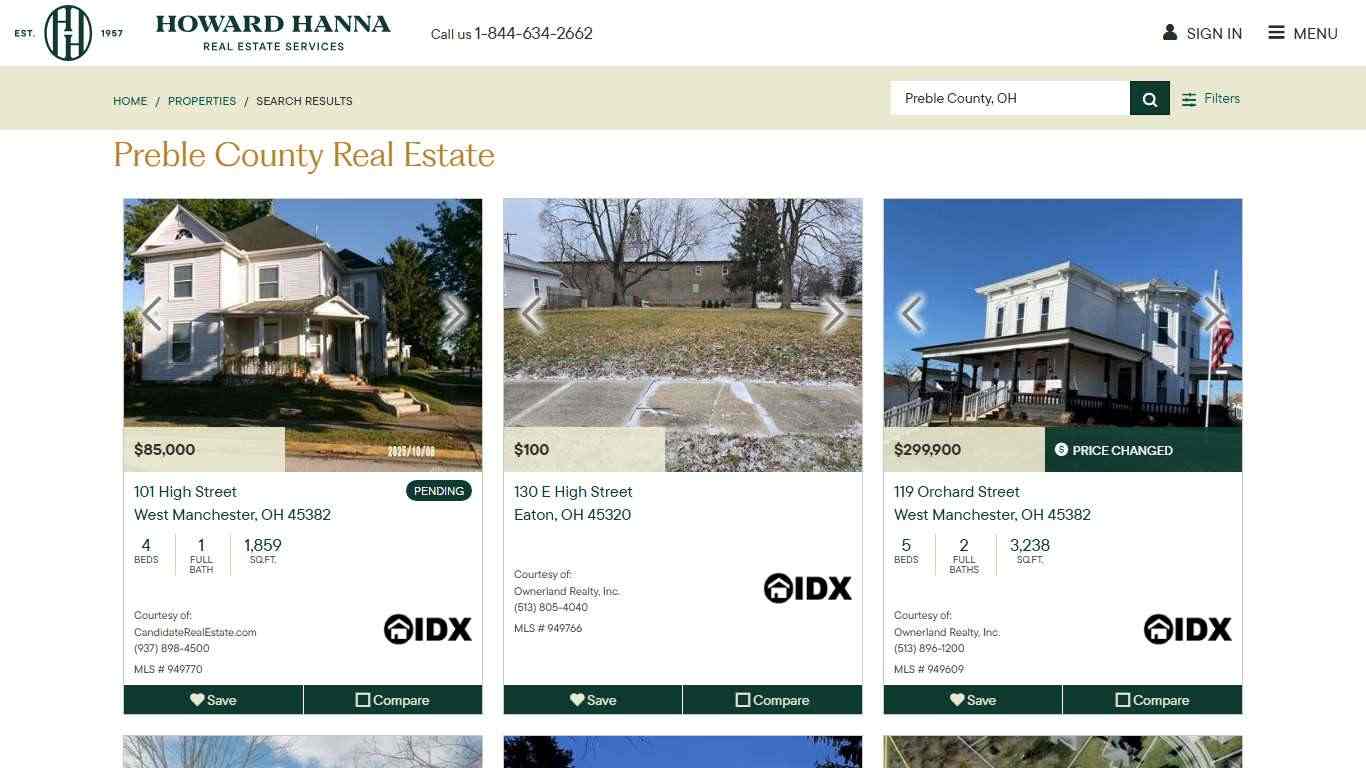 Homes for Sale in Preble, OH | Howard Hanna